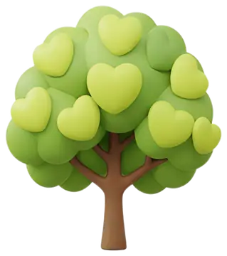 Tree with Heart-Shaped Leaves