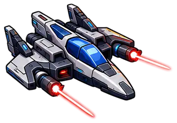 Futuristic Spaceship with Laser Turrets