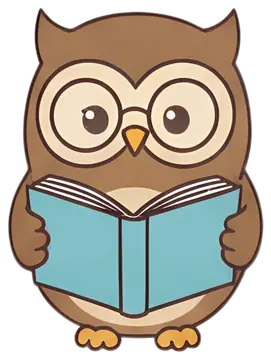 Owl in Glasses Reading a Book
