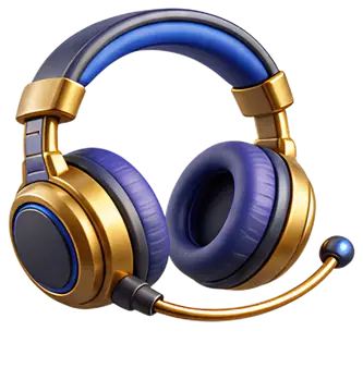 Stylish gaming headphones with microphone