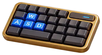 Keyboard with Illuminated WASD Keys