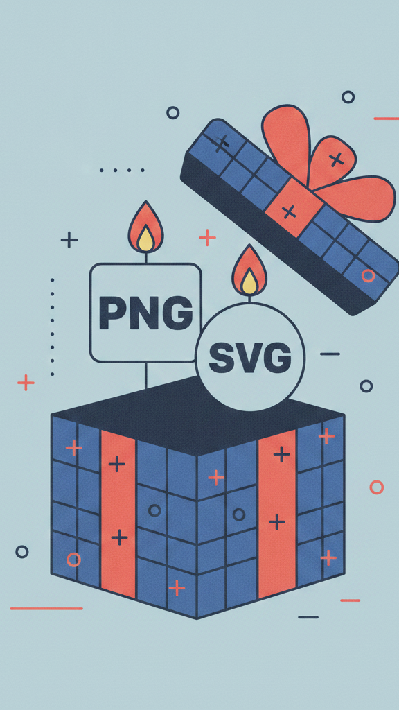 Gift Box with PNG and SVG Icons