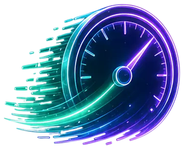 Dynamic speedometer with neon trails
