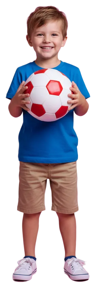 Boy Holding Soccer Ball