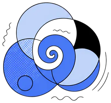 Abstract Composition of Circles and Spirals
