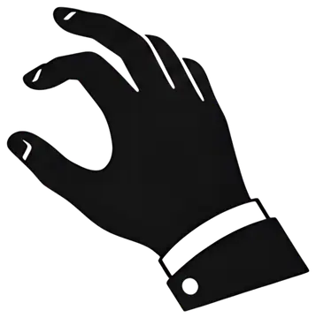 Stylized hand gesture over invisible keys
