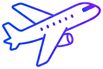 Stylized airplane outline