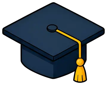 Graduation Cap with Yellow Tassel