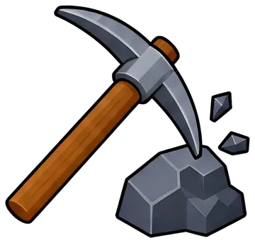 Mining Pickaxe with Rock