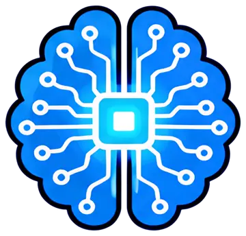 Glowing AI Brain Icon