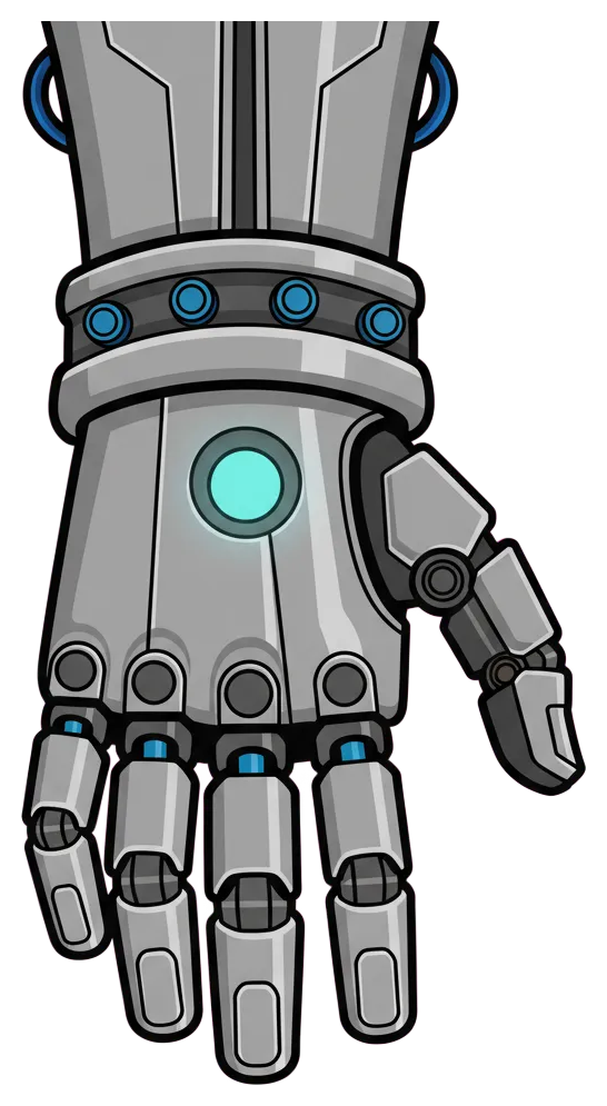 Futuristic robotic hand