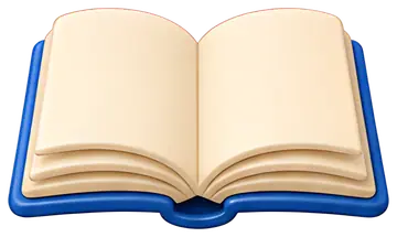 Open Book with Blue Cover