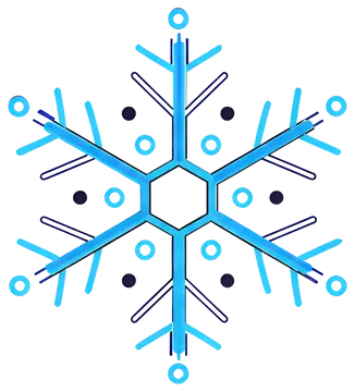 Intricate Blue Snowflake Design