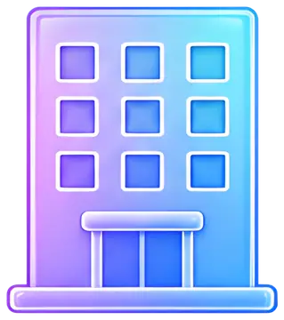 Stylized apartment building icon