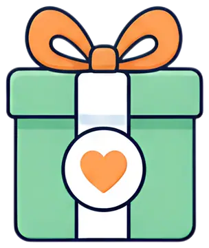 Colorful gift box with ribbon