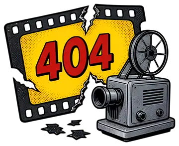 Vintage Film Projector with '404' Frame