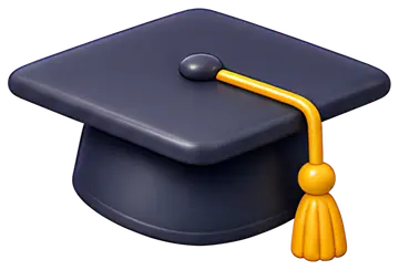 Graduation Cap with Yellow Tassel