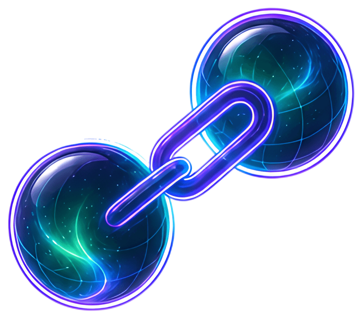 Chain Link Icon with Two Circles