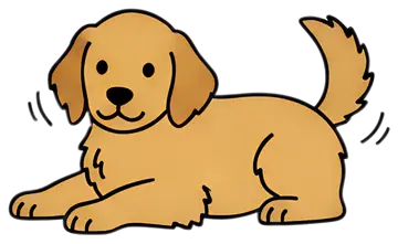 Playful golden retriever puppy