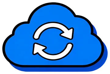 Cloud Sync Icon with Arrows