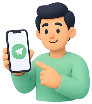 Person pointing at a phone with a message icon