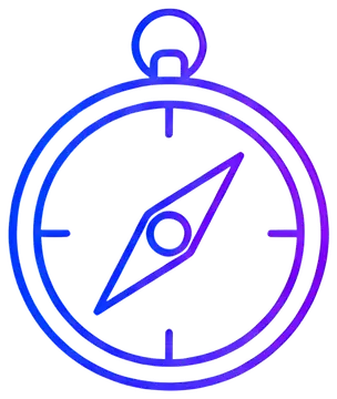 Stylized compass icon