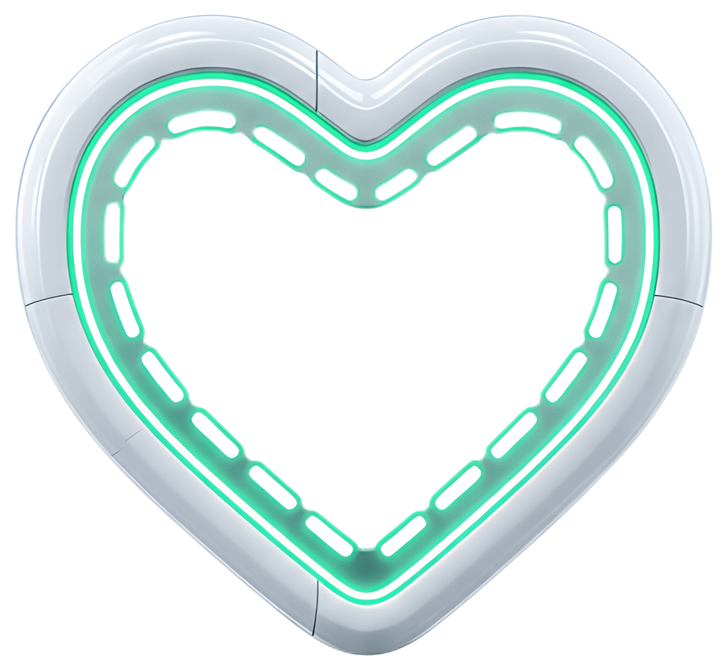 Neon Outline Heart Icon