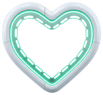 Neon Outline Heart Icon