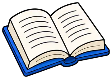 Open Book with Blue Cover
