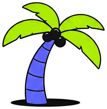Vibrant Palm Tree Silhouette