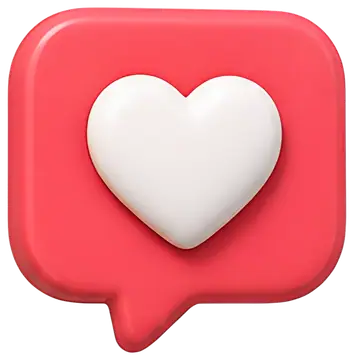 3D Pink Heart Icon