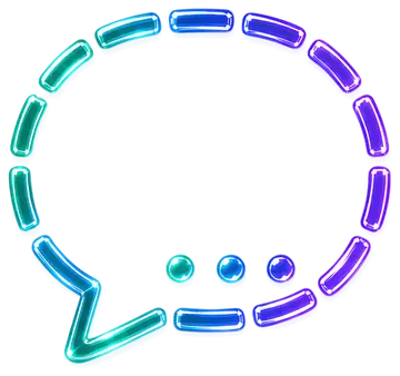 Stylized empty chat bubble