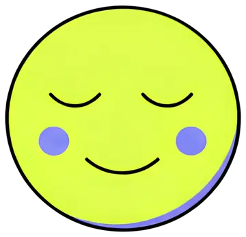 Smiling face radiating peace