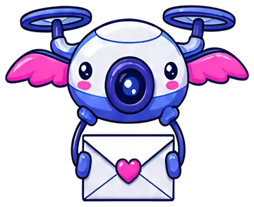 Whimsical flying drone with letter
