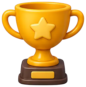Gold trophy with star