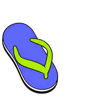 Colorful flip-flop sandal icon