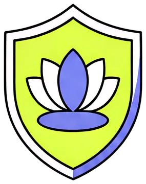 Shield with Serene Lotus Flower