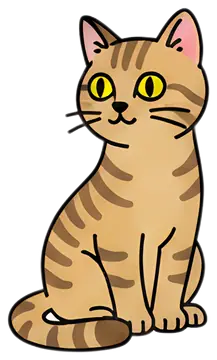 Playful tabby cat with bright eyes