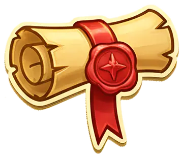 Scroll with Red Seal Map Icon