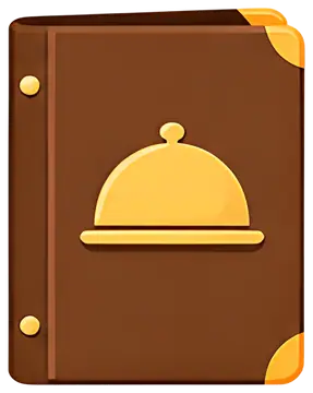 Stylish restaurant menu icon