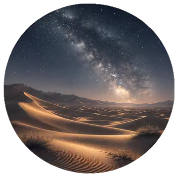 Vast Golden Sand Dunes Under Milky Way