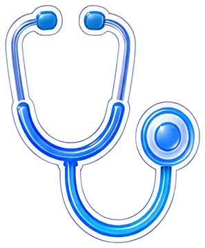Stylized blue stethoscope
