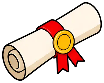 Diploma Scroll with Red Ribbon