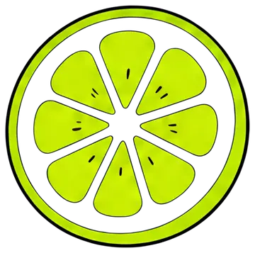 Lemon Slice Icon in Vector Style