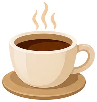 Stylish coffee cup with steam