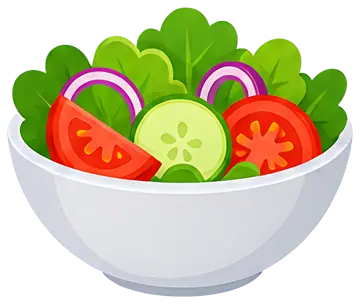 Vibrant salad bowl with fresh vegetables