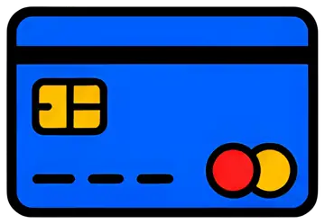 Stylized blue credit card