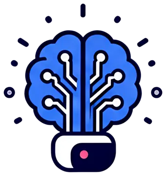 Glowing AI Assistant Icon