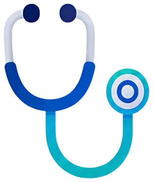 Stylized blue stethoscope