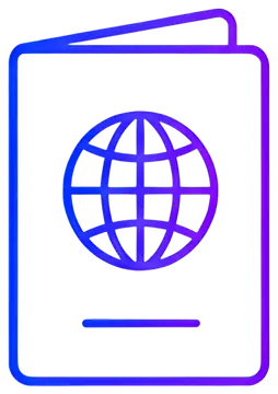 Stylized Passport with Globe
